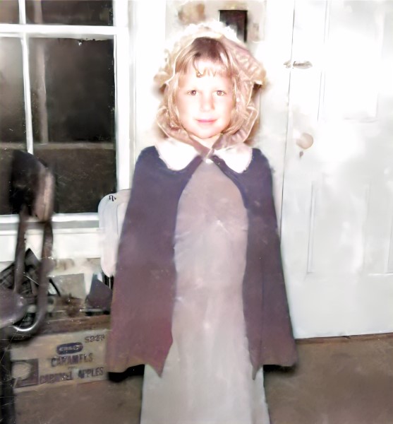 Louise in costume.