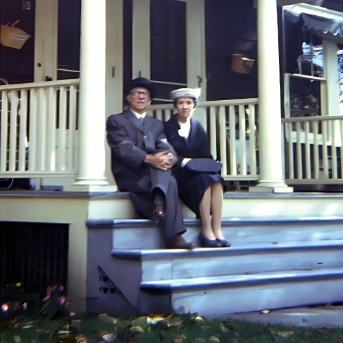 Grampa and Gramma on the front 