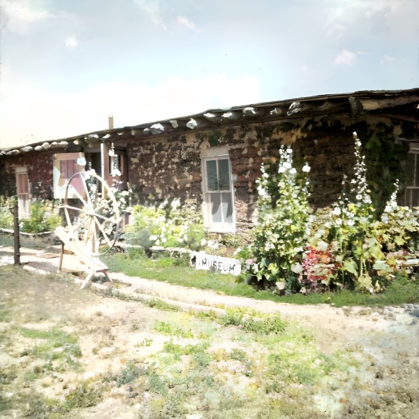 A Sod House museum showed how settlers of the prairies once lived