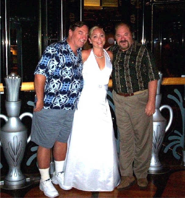 My two dads: Dorothy Elizabeth with Michael and Paul.
