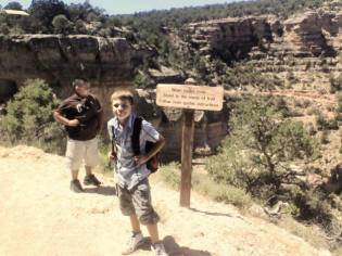 Chris and Zach on Bright Angel Trail