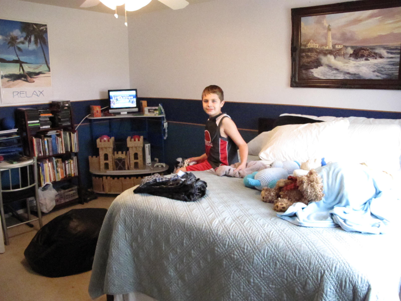 Zach's study corner.