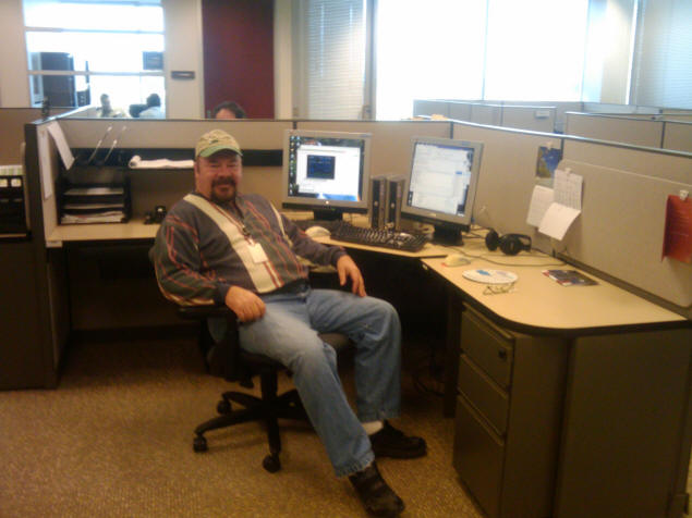 The Author at his desk.