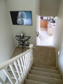 Stairwell table, looking down.