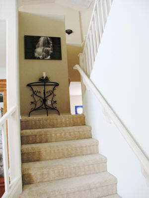 Stairwell table, looking up.