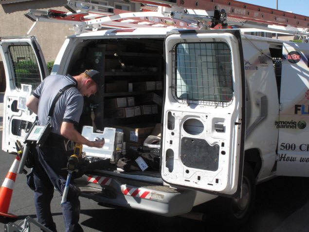 Keith's new Dish Network installation truck.