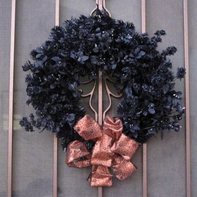 The Halloween wreath.