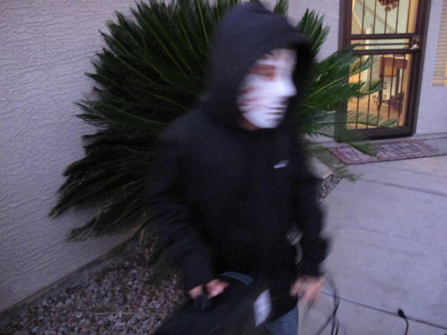 Zach as something scary.