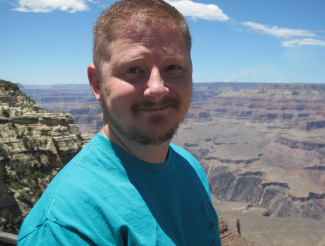 Jason beholds Grand Canyon.