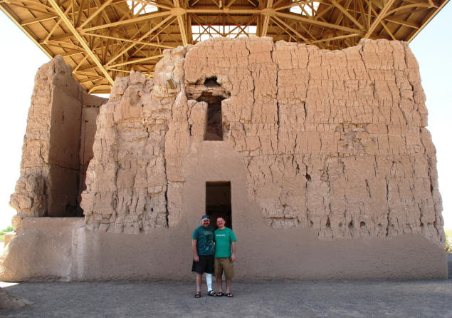 Paul and Jason at Casa Grande Ruins.