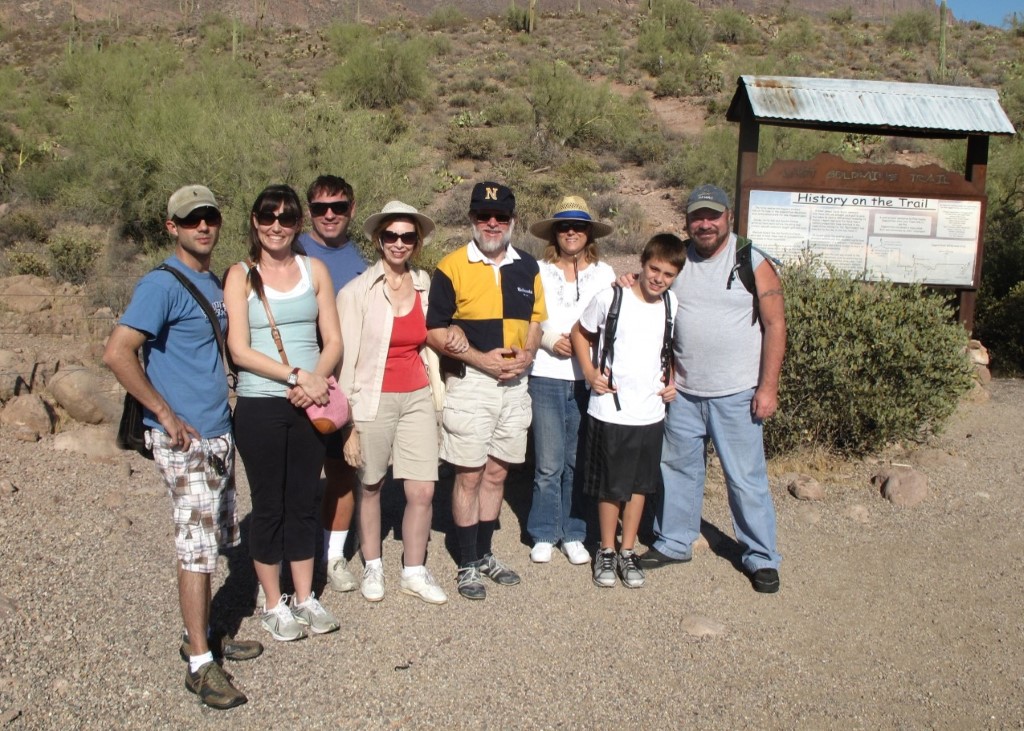 That's John, Rachel, Michael, Barbara, Peter, Mary, Zach and me, from left to right.