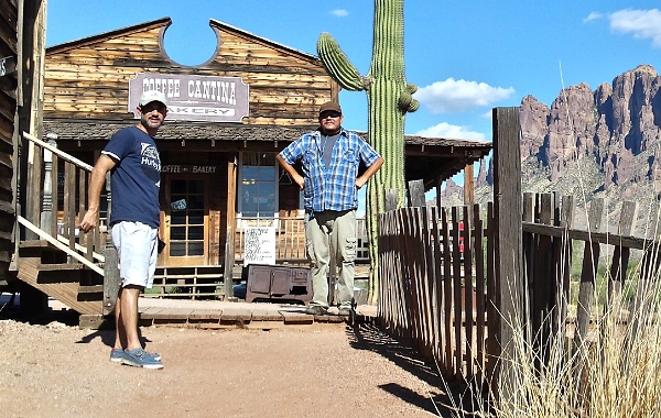 John and Keith on a visit to Goldfield.