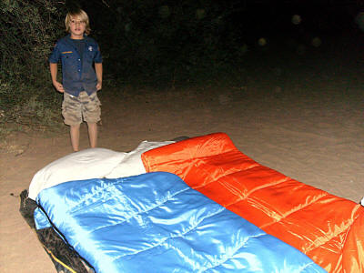 Sleeping under the stars.