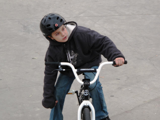 Zach on his BMX.