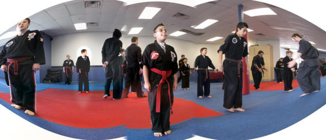 The students receive last minute instruction.