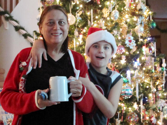 Mary and Santa Zach.