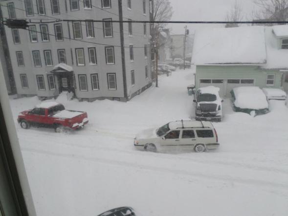 Manchester, NH in winter.