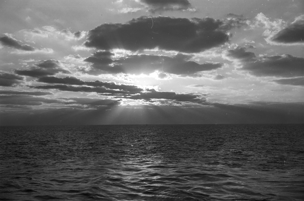 Sunrise over the Atlantic.