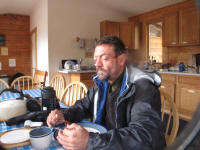Frank has breakfast