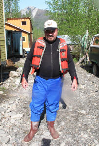 Paul in full river gear.