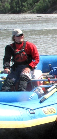 Danny rowed the catamraft.