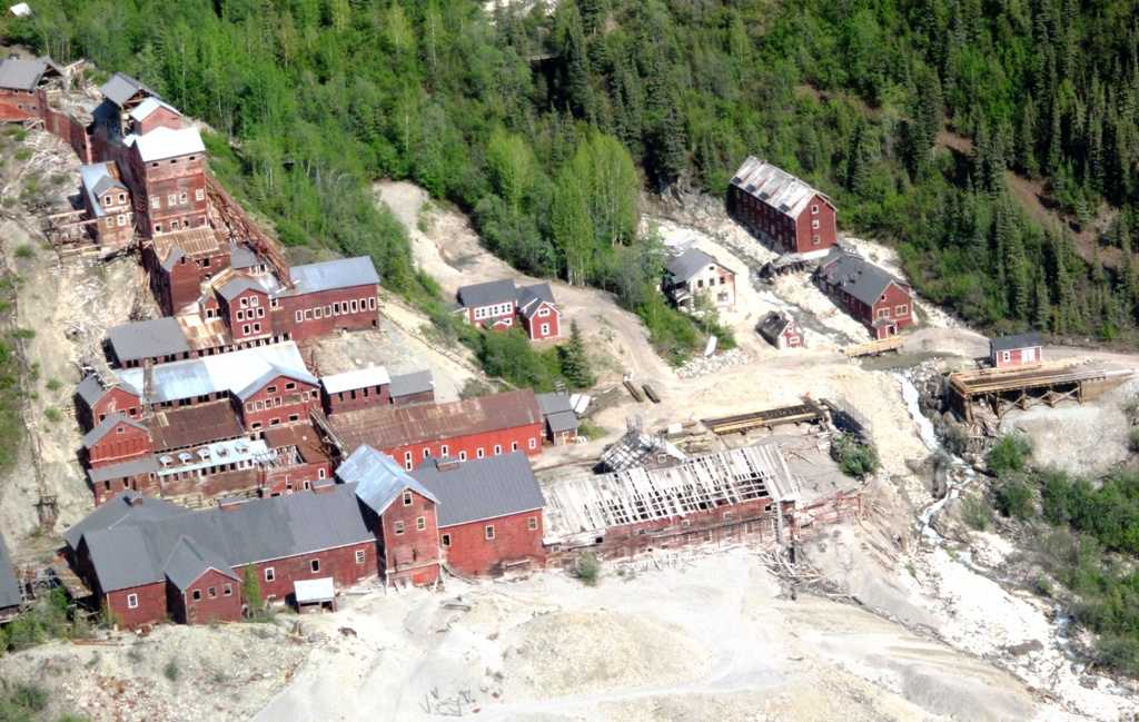 Kennicott, Alaska, from the air.