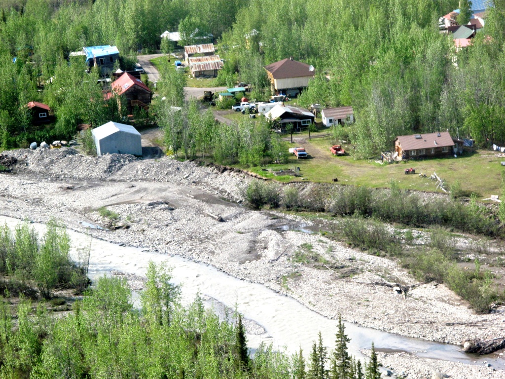 McCarthy, Alaska, from the air.