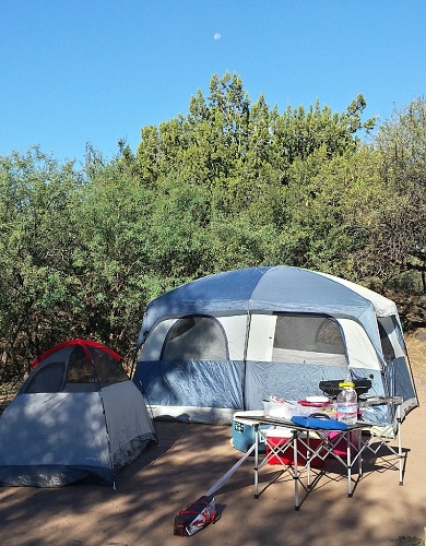 Our campsite at Homestead