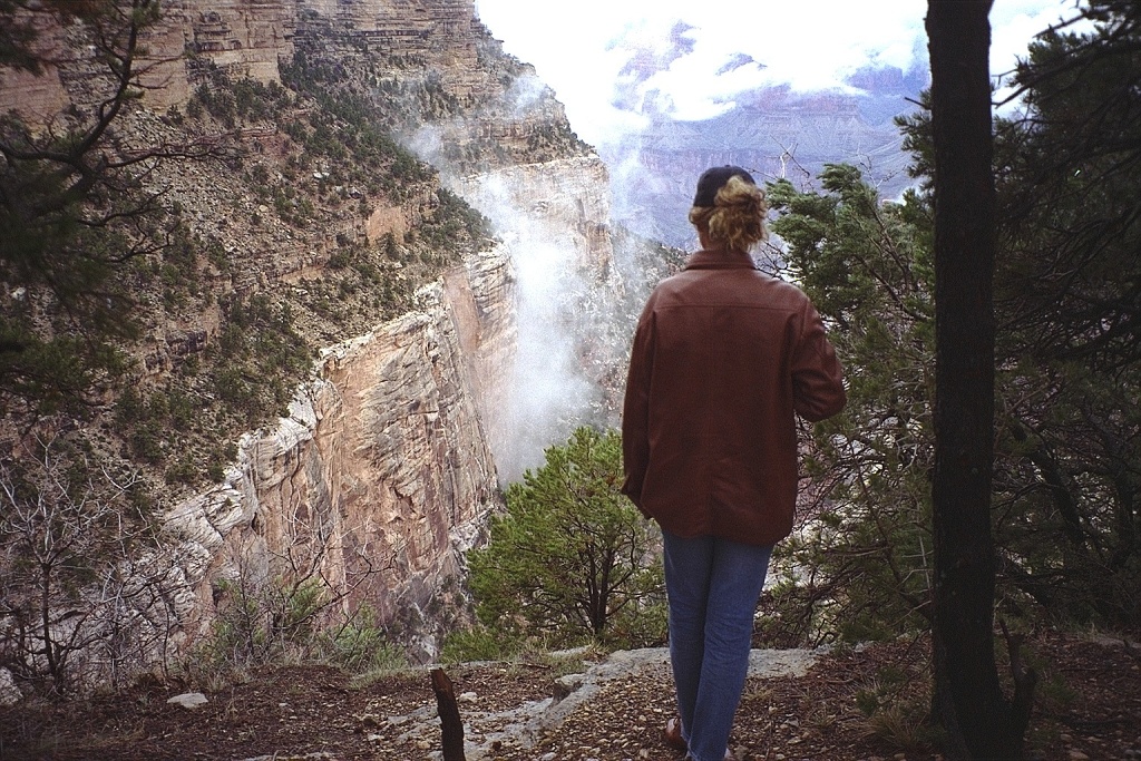Karen looking over the overlook.