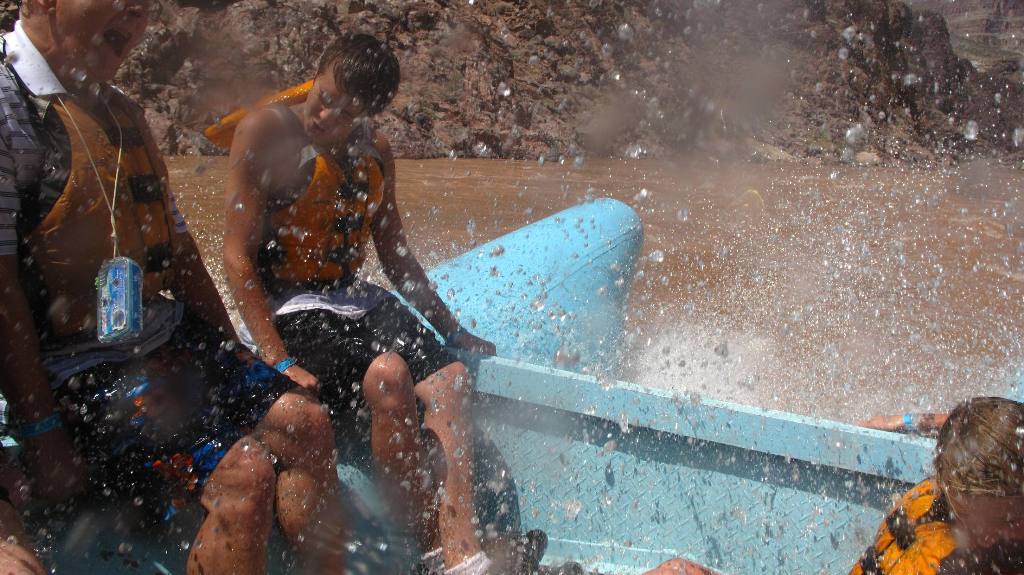Zach gets splashed!
