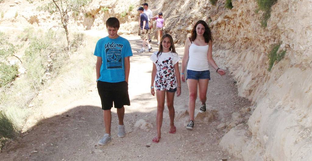 Zach, Patricia and Brianna on Bright Angel Trail.