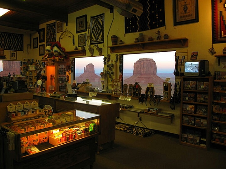 The gift shop at the Monument Valley visitors' center.