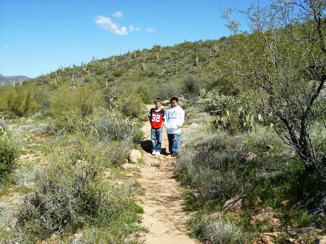 Zachary and Chris on Ballantine Trail.