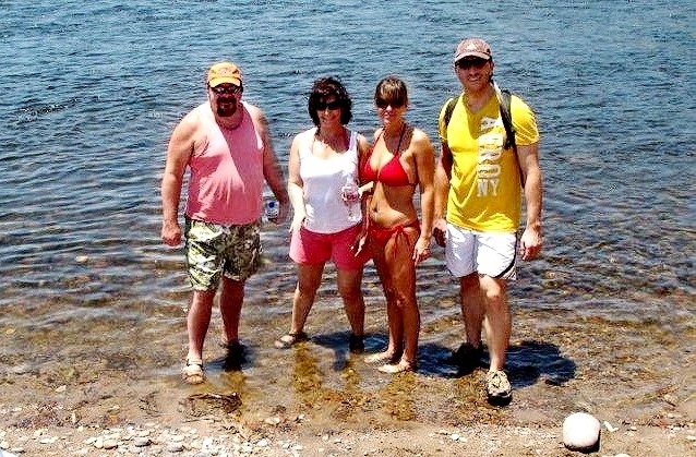 Paul, Theresa, Jenny, and Luca at the put-in.