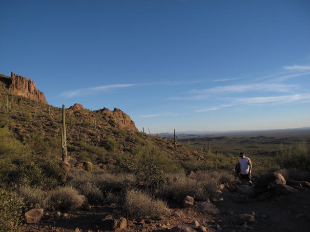 Michael walks the Hieroglyphic Trail.