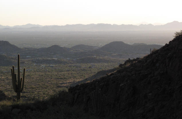View of the San Tan Mountains.