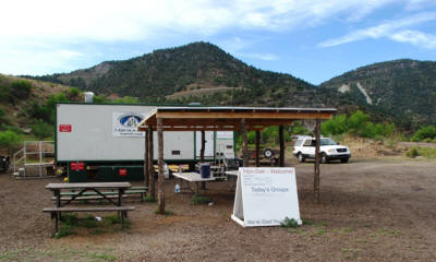 The Wilderness Aware compound. My car parked to the right.