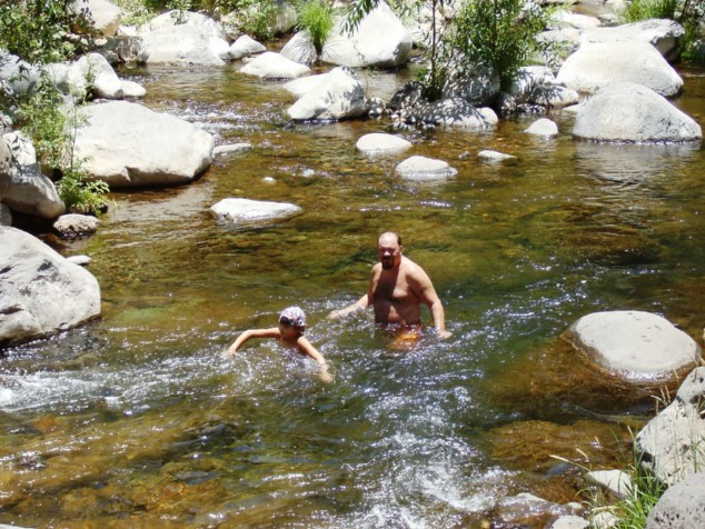Zach and Papa in Oak Creek.