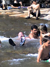 Your blogger, sliding.
