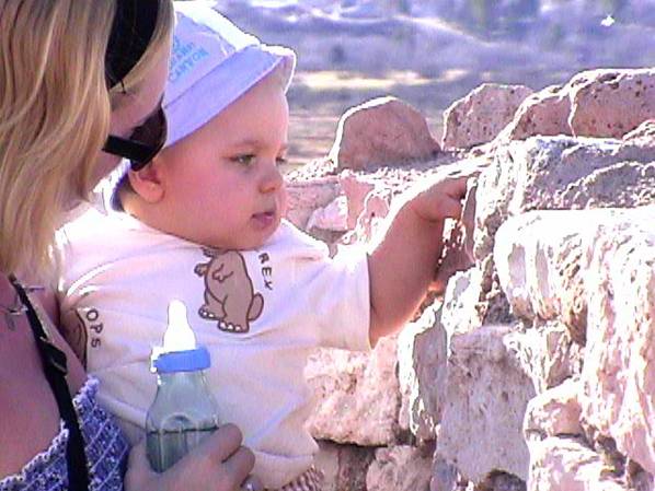 Zach checks out Tuzigoot in 2000.