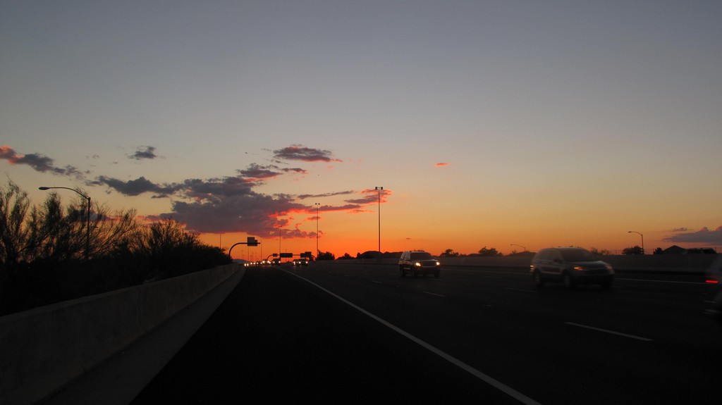 Sunset.