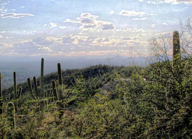 Clouds above the city of Tucson.