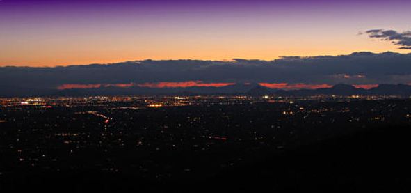 Tucson city lights from Mount Lemmon.