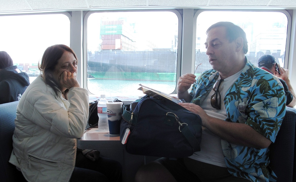 Mary and Michael on the Catalina Ferry.