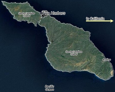 Map of Catalina showing Two Harbors.