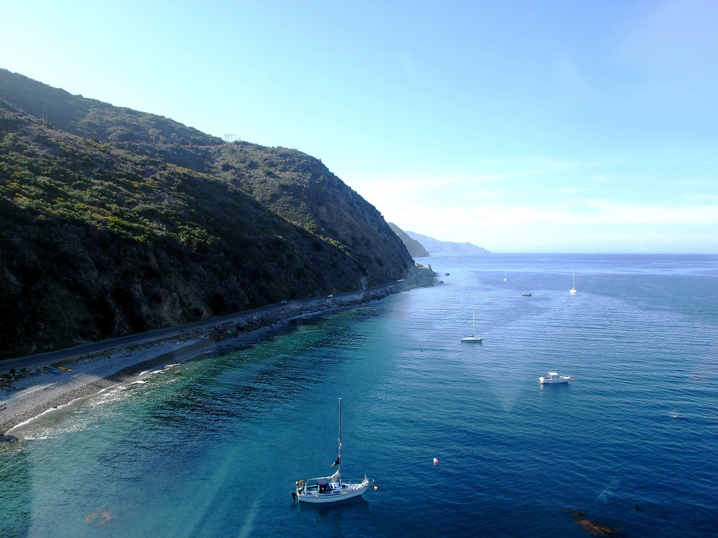 Catalina Island from the air.