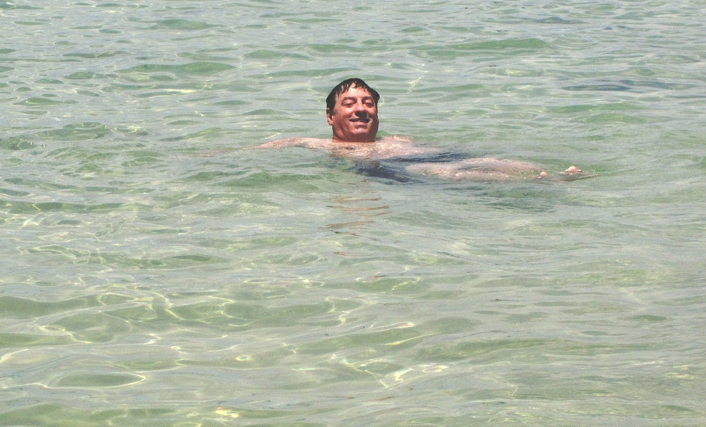 Michael in shallow water.