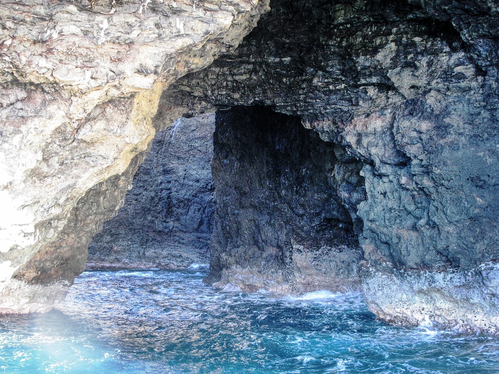 Eye of God sea cave at Na Pali coast.