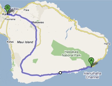 From Kipahulu back to Kahului.