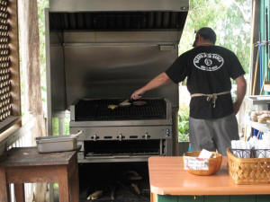 John, the very cute fry cook at the Ulapalakua Ranch Grill.